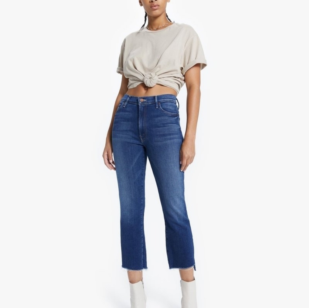 Mother Denim The Insider Crop Step Fray Jeans